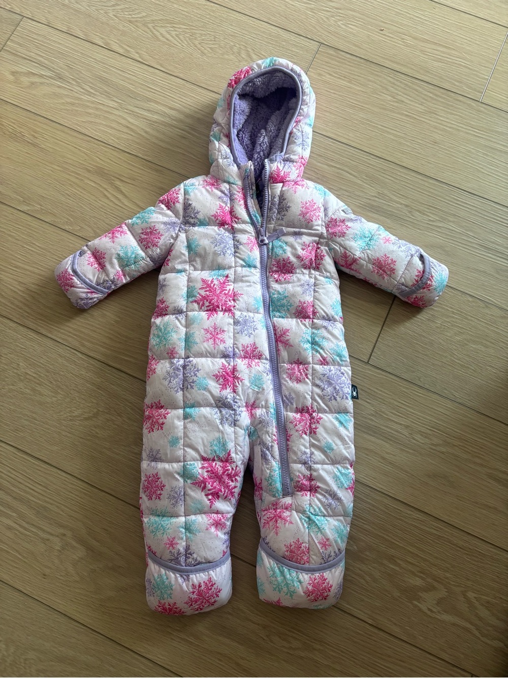 Spyder Snowsuit with Pink Snowflake Print 9-12 months